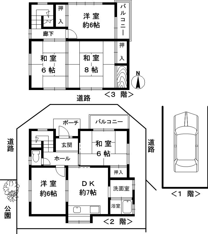 Floor plan. 10.8 million yen, 4DK, Land area 74.28 sq m , Building area 104.58 sq m