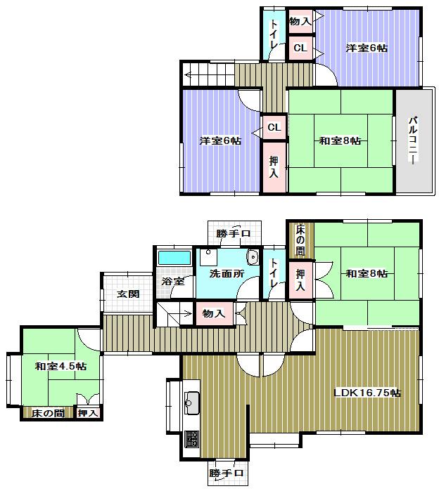 Floor plan. 23,900,000 yen, 5LDK, Land area 377 sq m , Building area 119.74 sq m floor plan