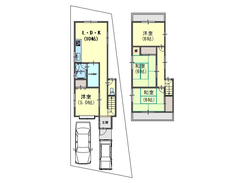 Floor plan. 16.8 million yen, 4DK, Land area 80.91 sq m , Building area 79.47 sq m