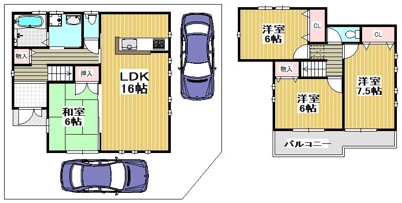 Floor plan. 25,800,000 yen, 4LDK, Land area 120.12 sq m , The building is the area 95.98 sq m corner lot compartment
