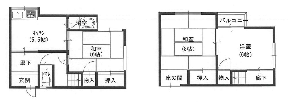 Floor plan. 6.5 million yen, 3DK, Land area 48.13 sq m , Building area 60.75 sq m