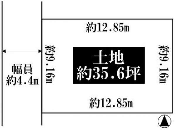 Compartment figure. Land price 12.9 million yen, Land area 117.7 sq m