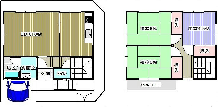 Floor plan. 11.8 million yen, 3LDK, Land area 79.25 sq m , Building area 79.38 sq m