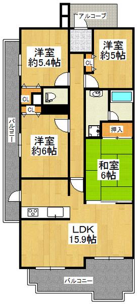 Floor plan. 4LDK, Price 10.8 million yen, Occupied area 84.68 sq m , Balcony area 20.11 sq m
