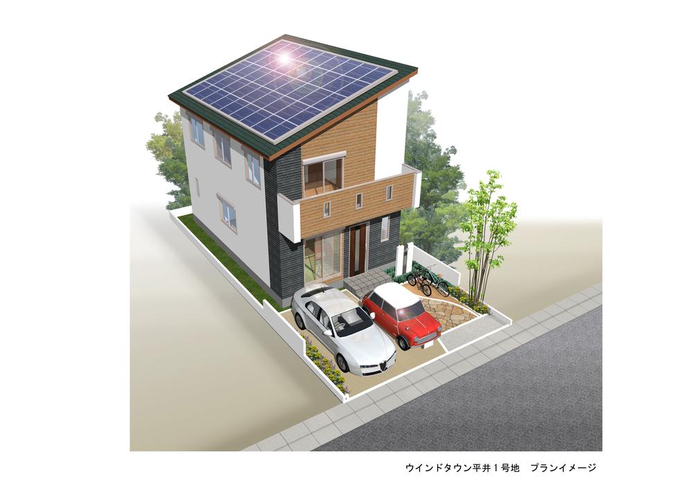 Rendering (appearance). With image perspective drawings solar power generation system 3kwh