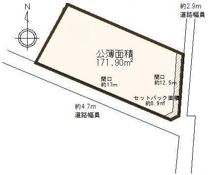 Compartment figure. Land price 16.7 million yen, Land area 171.9 sq m
