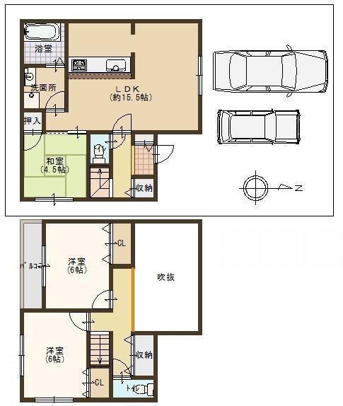 Floor plan. 16.2 million yen, 3LDK, Land area 93.61 sq m , Is a floor plan with a vaulted ceiling in the building area 28.31 sq m south balcony. 