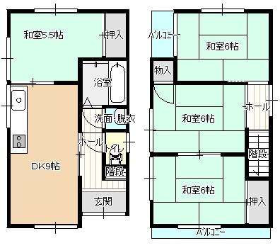 Floor plan. 4.8 million yen, 4DK, Land area 50.4 sq m , Building area 72.53 sq m