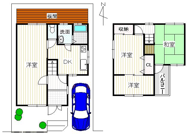 Floor plan. 11.8 million yen, 4DK, Land area 73.52 sq m , Building area 72.9 sq m