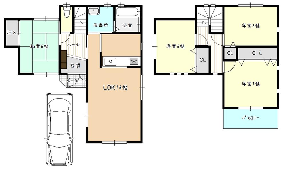 Floor plan. 25,900,000 yen, 4LDK, Land area 102.57 sq m , Building area 96.05 sq m
