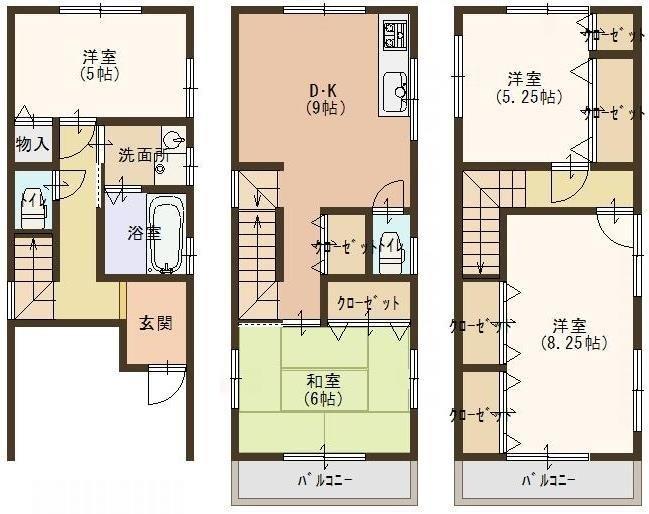Floor plan. 16,980,000 yen, 4DK, Land area 53.6 sq m , Is a floor plan of the building area 87.97 sq m livable 4DK ☆ 