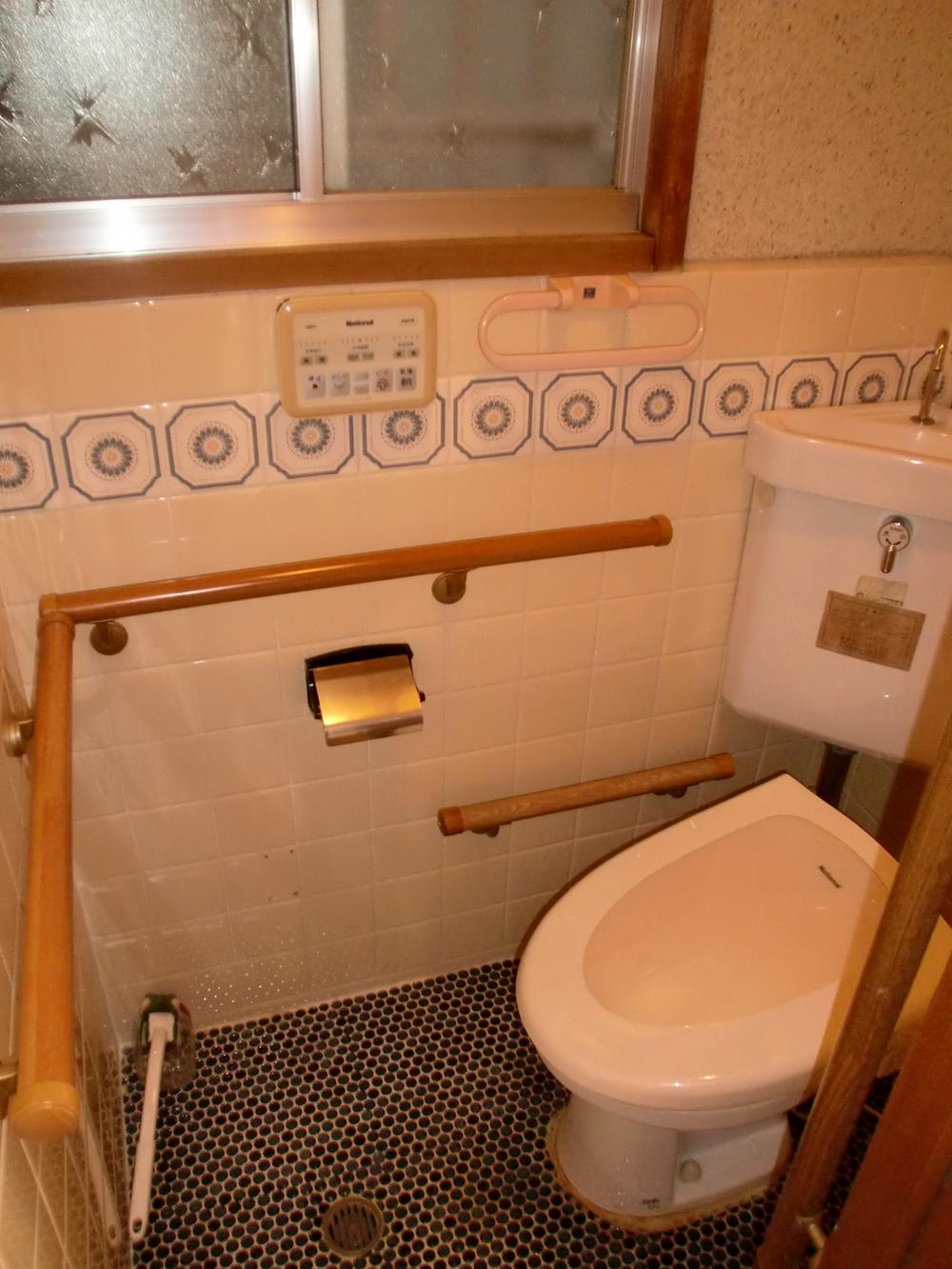 Toilet. It is safe with handrail. 