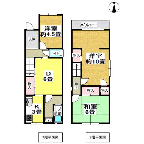 Floor plan. 11,980,000 yen, 3DK, Land area 66.51 sq m , Building area 67.7 sq m