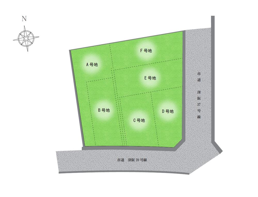 The entire compartment Figure. Quiet all 6 compartment front road 6M more, Parking 2 units can be.