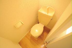 Toilet. Bathroom and toilet are completely separate