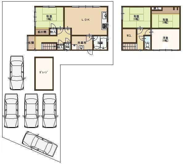 Floor plan. 23.8 million yen, 4LDK, Land area 203.86 sq m , Wide is the house of the building area 106.4 sq m site ☆ 