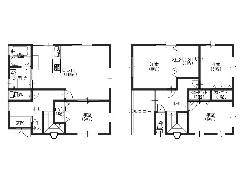 Floor plan. 49,800,000 yen, 4LDK, Land area 234.57 sq m , Building area 112.39 sq m