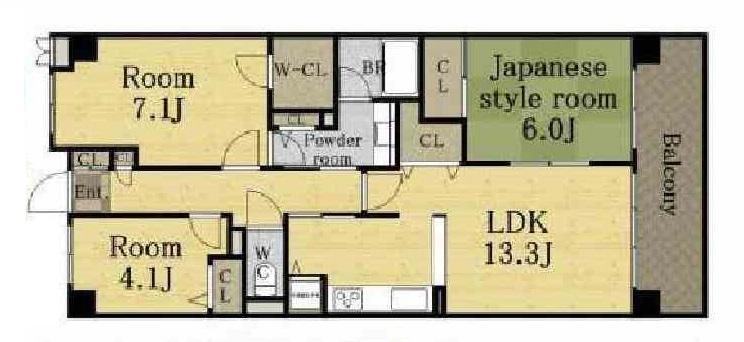 Floor plan. 3LDK, Price 17.5 million yen, Footprint 73.2 sq m , Since it is a balcony area 9 sq m vacant house is a ready-to-preview.