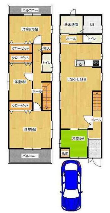 Floor plan. 27,800,000 yen, 4LDK, Land area 99.41 sq m , Building area 105.71 sq m