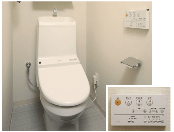 Toilet.  [Bidet] heating ・ Washing ・ Operation easier in the bidet features wall remote control, such as deodorizing. In toilet, It initiates a "deodorizing" automatically when seated, After use switches to about twice the amount of suction from "deodorizing" "path deodorizing", The ability to strongly deodorizing is equipped with (same specifications)