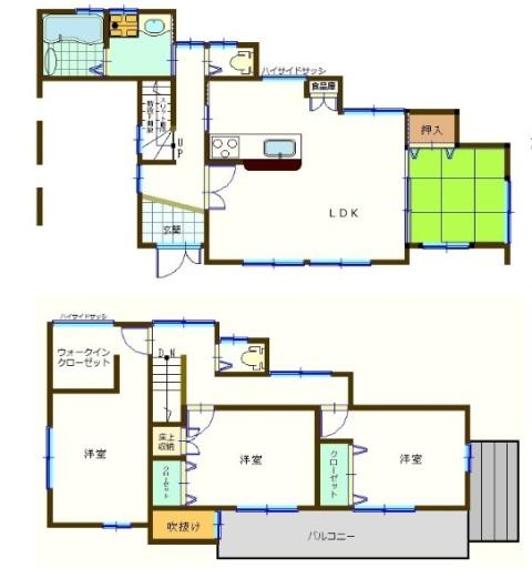 Floor plan. 25,300,000 yen, 4LDK, Land area 115.8 sq m , Building area 100 sq m free design is also available