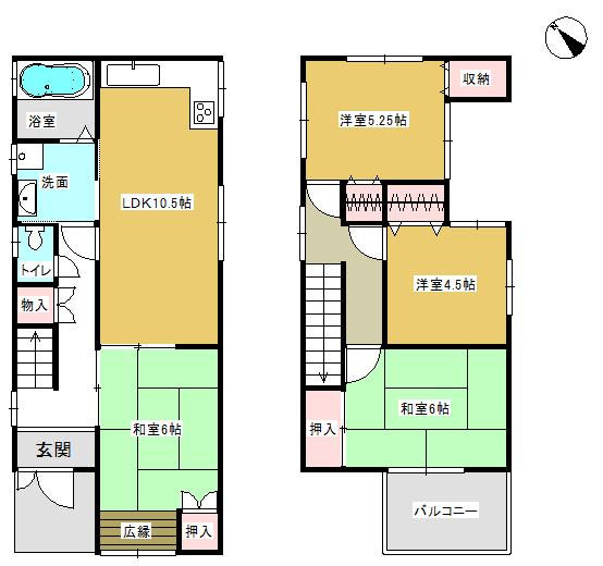 Floor plan. 15.3 million yen, 4LDK, Land area 114.91 sq m , Building area 82.21 sq m