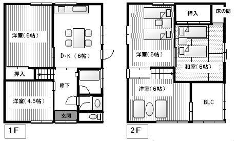Floor plan. 8.8 million yen, 5DK, Land area 51.28 sq m , Building area 72.61 sq m current state priority