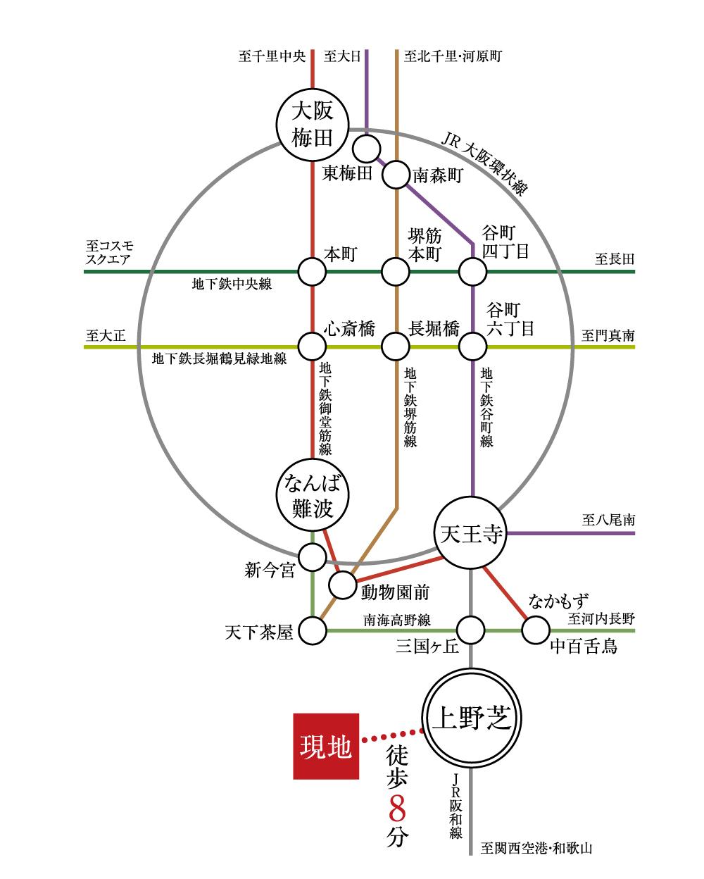 Access view. JR "Tennoji" 14 minutes to the station.