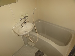 Bath. Clean bathroom (by bus toilet)