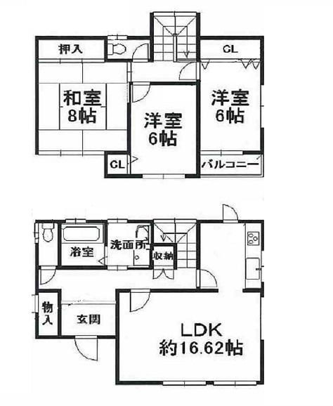 Floor plan. 20,980,000 yen, 3LDK, Land area 109.09 sq m , Because it is a floor plan of the building area 96.47 sq m independent kitchen adopted, It is also OK not bother steep your visitor. 