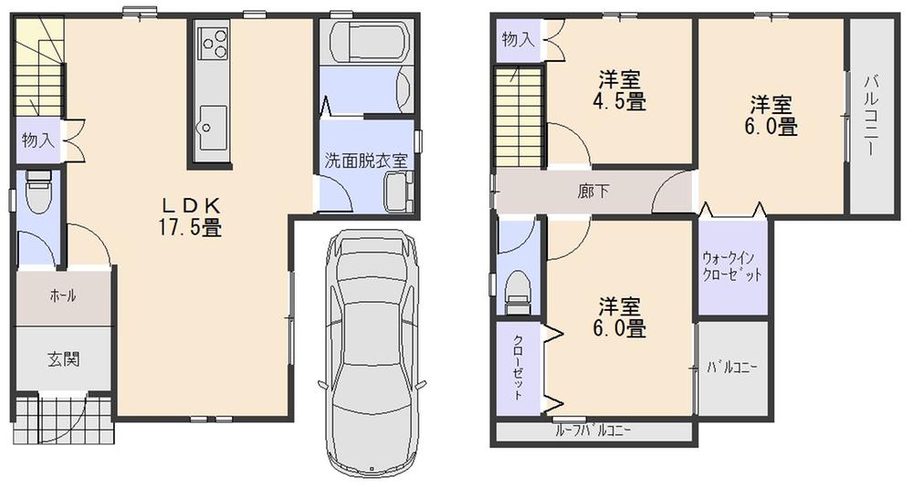 Floor plan. 22,800,000 yen, 3LDK, Land area 85.89 sq m , Building area 81 sq m