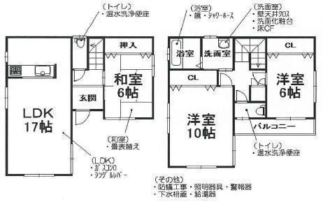 Floor plan. 17,980,000 yen, 3LDK, Land area 87.35 sq m , Building area 90.39 sq m