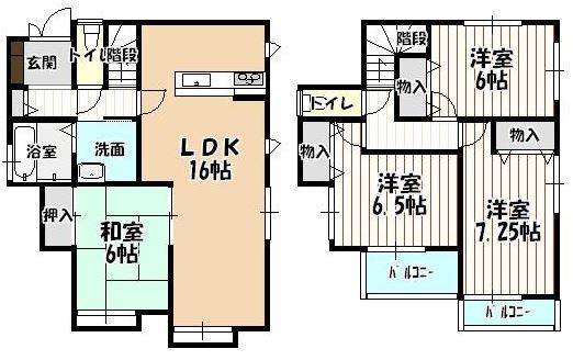 Floor plan. 27,800,000 yen, 4LDK, Land area 145.93 sq m , Building area 97.71 sq m