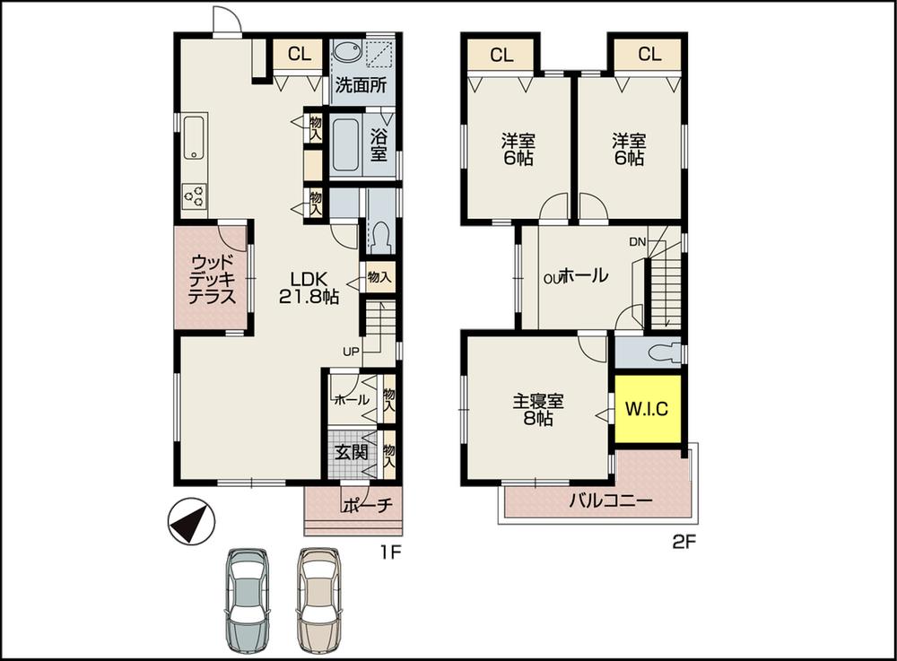 Floor plan. 39,460,000 yen, 3LDK, Land area 123.89 sq m , Building area 107.23 sq m room plenty of living-dining