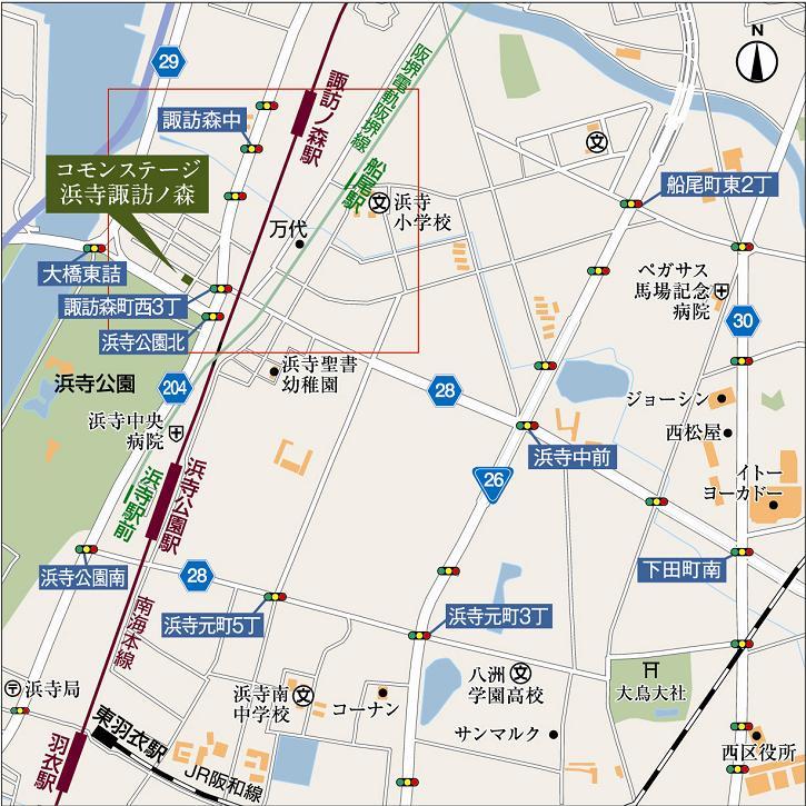 Local guide map. 2 station is available, Commuting also be useful leisure location. 