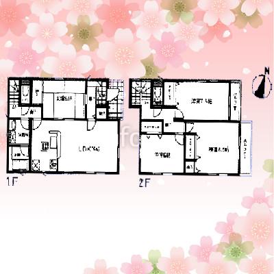 Floor plan. 23.8 million yen, 4LDK, Land area 138.66 sq m , Building area 103.68 sq m plan example Two can park your car