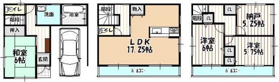 Floor plan. 23.8 million yen, 4LDK, Land area 81.34 sq m , Building area 114.48 sq m