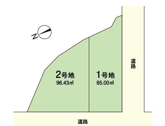 Compartment figure. Land price 10.8 million yen, Land area 85 sq m