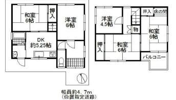 Floor plan. 11.8 million yen, 5DK, Land area 61.47 sq m , Building area 79.37 sq m