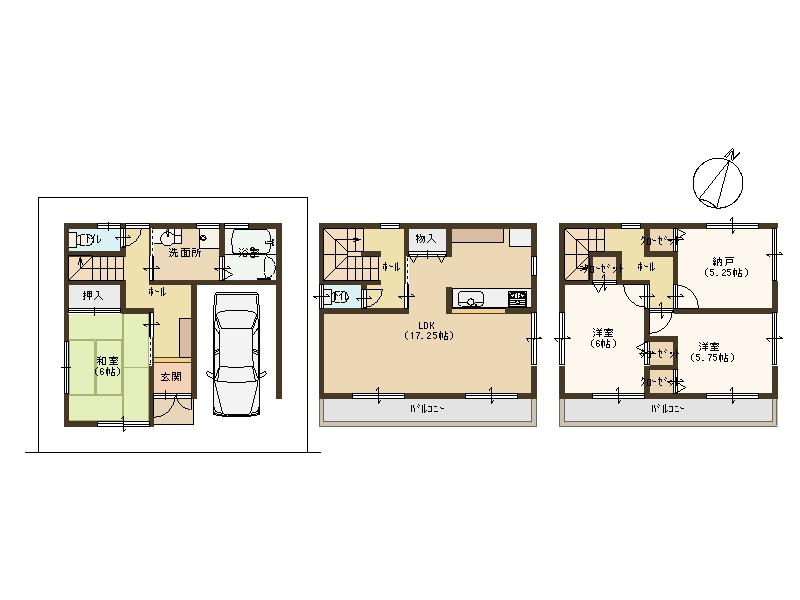 Floor plan. 23.8 million yen, 4LDK, Land area 81.34 sq m , Good is the house of the building area 114.48 sq m usability.