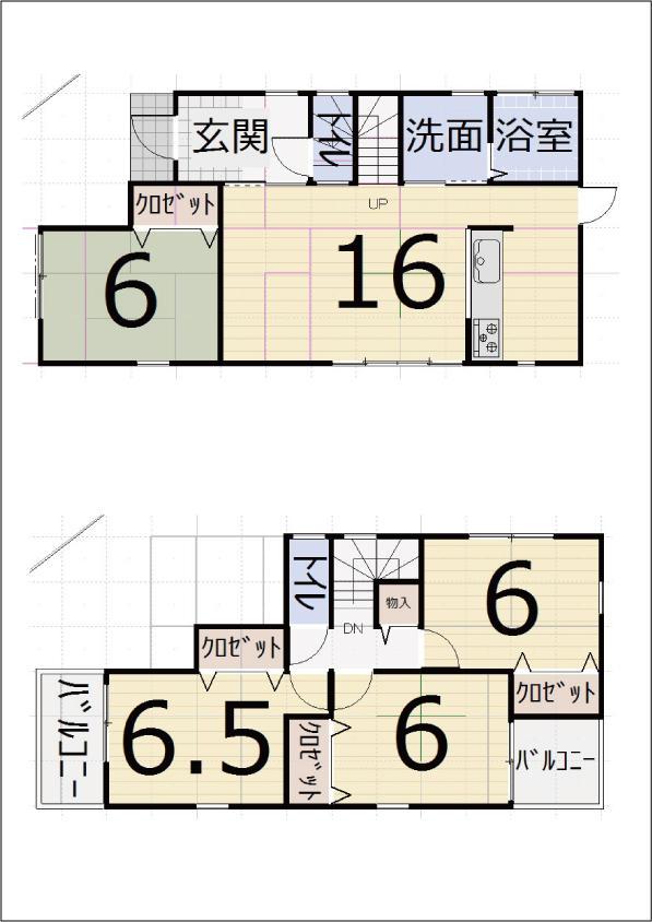 Floor plan. 30,800,000 yen, 4LDK, Land area 169.47 sq m , Building area 96.05 sq m