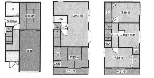 Floor plan. 24,800,000 yen, 5LDK, Land area 72.79 sq m , Building area 122.31 sq m spacious 5LDK, Storage space plenty