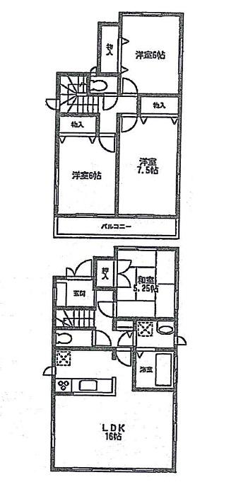 Floor plan. (Building 2), Price 27,800,000 yen, 4LDK, Land area 144.9 sq m , Building area 96.05 sq m