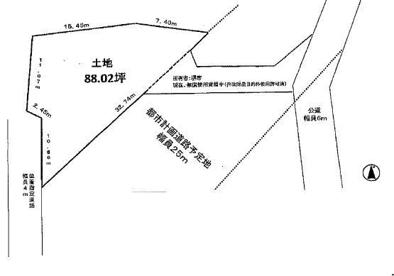 Compartment figure. Land price 25,500,000 yen, Land area 291 sq m