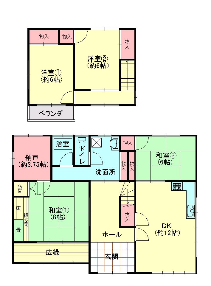 Floor plan. 32,800,000 yen, 4DK, Land area 274.47 sq m , Building area 127.55 sq m