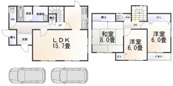 Floor plan. 21,980,000 yen, 3LDK, Land area 150.57 sq m , Building area 96.47 sq m
