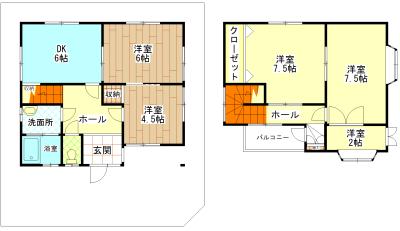 Floor plan. 9.8 million yen, 4DK + S (storeroom), Land area 70.4 sq m , Building area 74.51 sq m