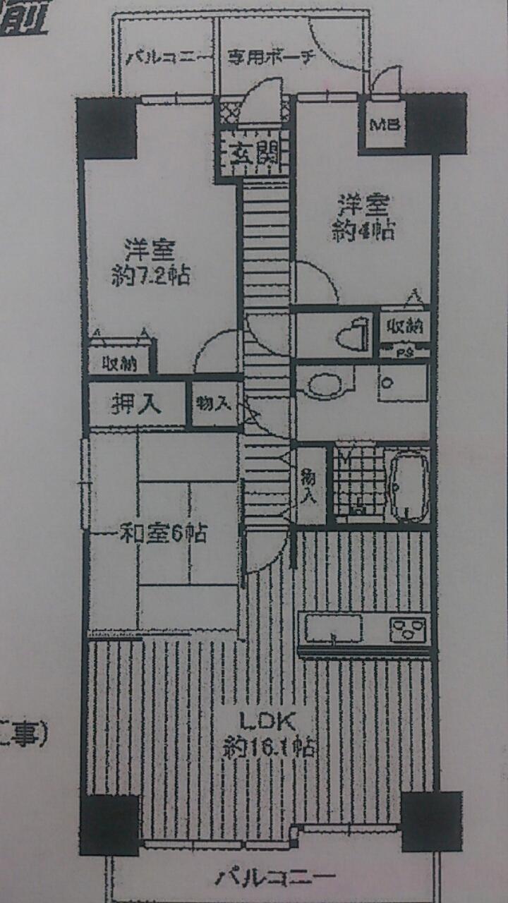 Floor plan. 3LDK, Price 17,900,000 yen, Footprint 76.4 sq m , Balcony area 6.86 sq m