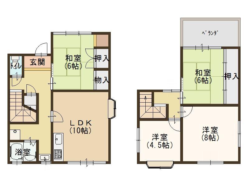 Floor plan. 17 million yen, 4LDK, Land area 90.7 sq m , It becomes the floor plan of the building area 87.69 sq m living easy 4LDK ☆ 