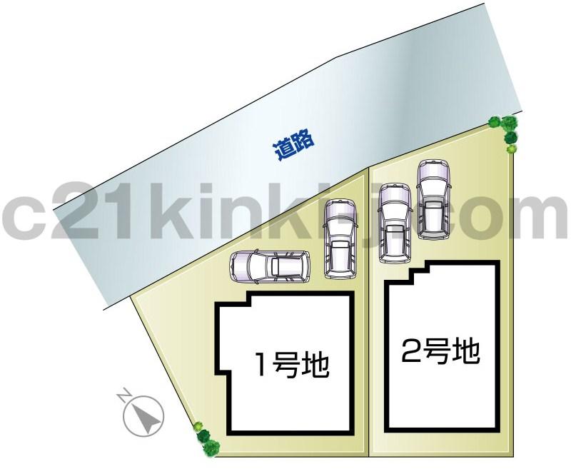 The entire compartment Figure. All 2 House! The entire road 8.0m or more!